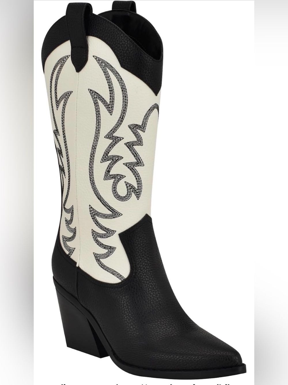 Nine West  Women's Black and White Western Boot size 7.5